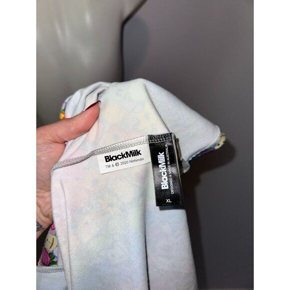 Blackmilk Animal Crossing Sz XL Rainbow Floral Stretch Fit Flare L/S Dress Rare - Picture 3 of 5